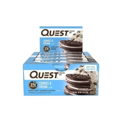 Quest Gluten Free Cookies & Cream Protein Bar, 2.12 oz, 12/Box (QUN00018)