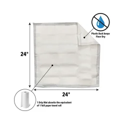 Quick Dam Drip Mat, 24", Up to 0.25 Gal. 100/Box (WUBM-100)