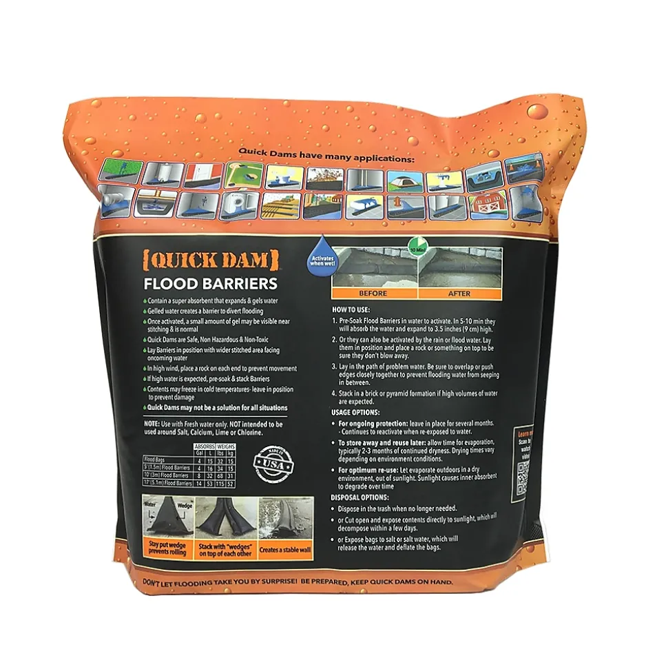 Quick Dam™ Flood Barriers 3.5" x 17' (204") (QD617-1)
