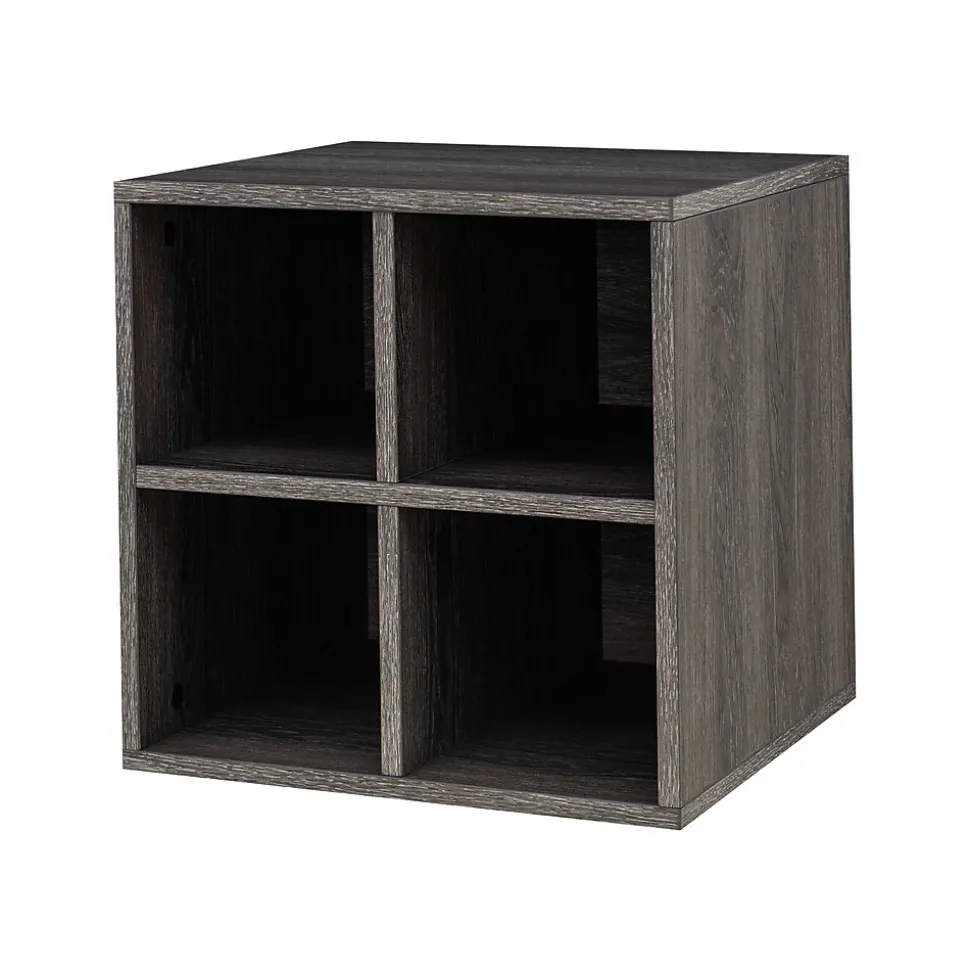 QUUBs 15.75" Storage Cabinet with 2 Shelves, Weathered Gray (G115002300)