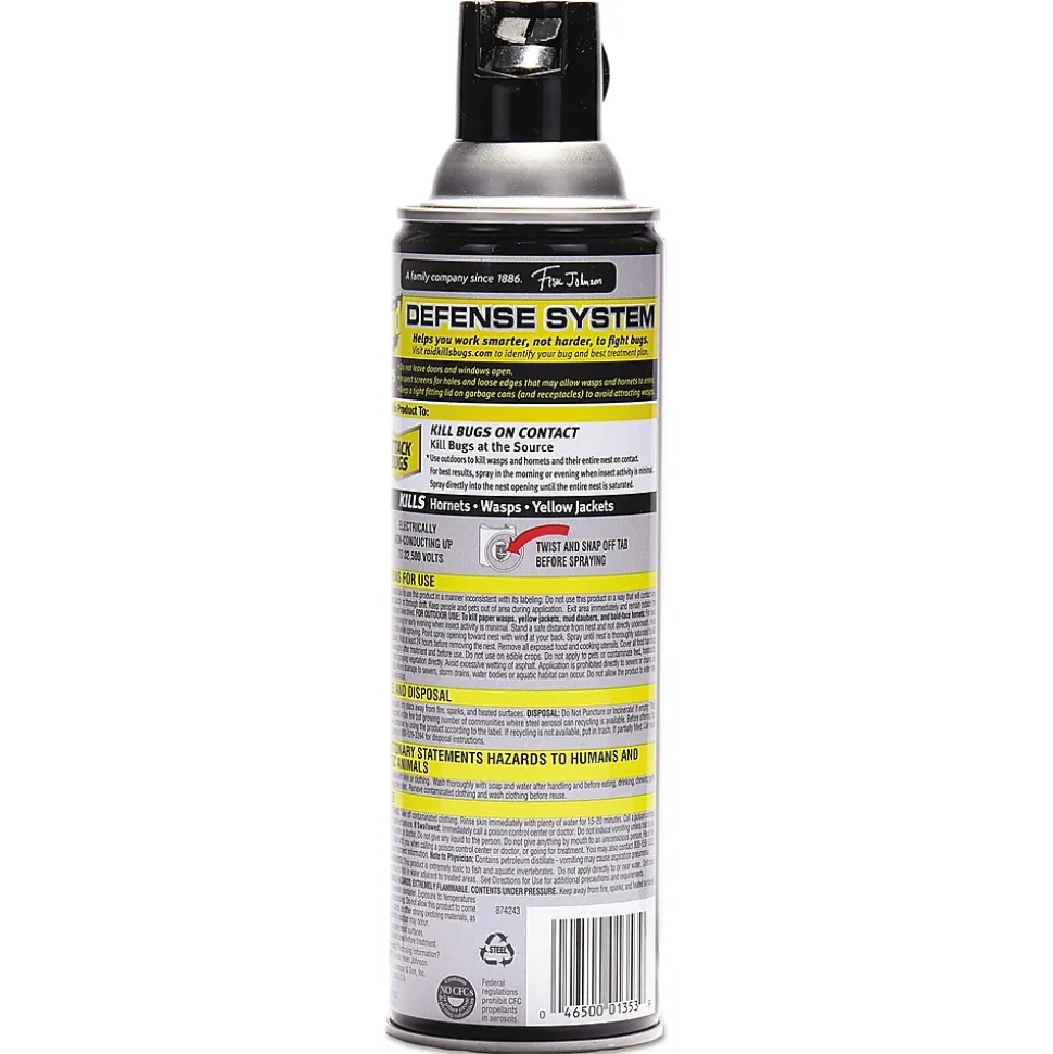 Raid Wasp and Hornet Killer, 14 oz. Aerosol Spray, 12/Carton (SJN668006)