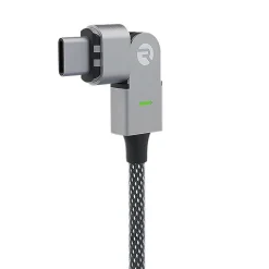 Raycon The Magic 180 Pro Fast-Charging Cable for iOS, Micro USB & USB-C, 6.5-ft., Black (RACMAG720-23E-BLAB)