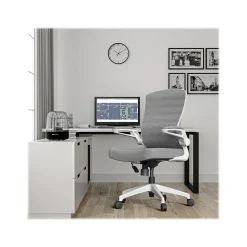 RAYNOR GROUP ION Fabric Task Chair, Gray/White (ION-WH-GRY)
