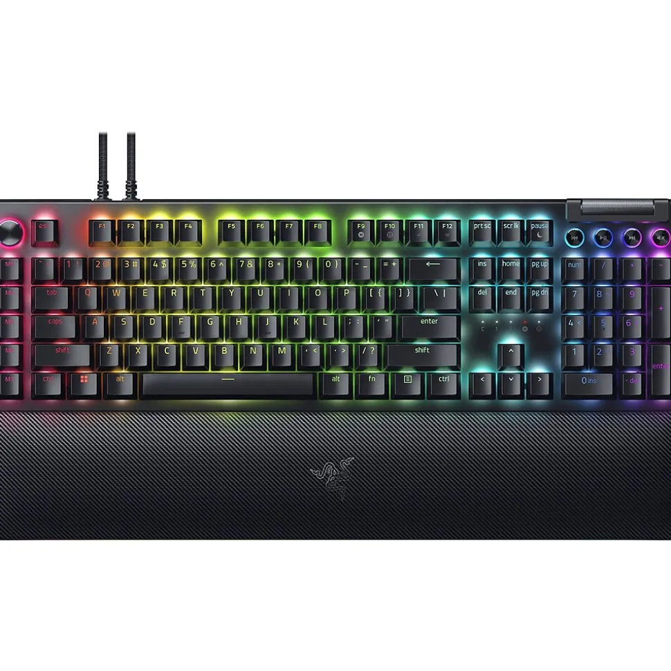 Razer BlackWidow V4 Pro Gaming Mechanical Keyboard, Black (RZ03-04680200-R3U1)