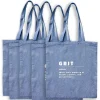 Recycled Cotton Twill Tote - Grit - 5 Pack