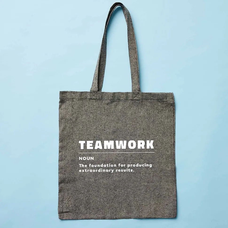 Recycled Cotton Twill Tote - Teamwork - 5 Pack