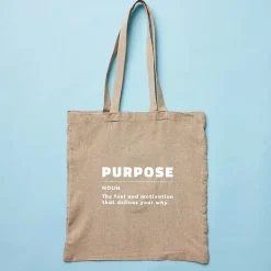 Recycled Cotton Twill Tote - Purpose - 5 Pack