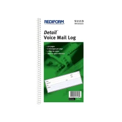Rediform Detail Message Pad, 10.63" x 5.63", Unruled, White, 100 Sheets/Pad (51113)