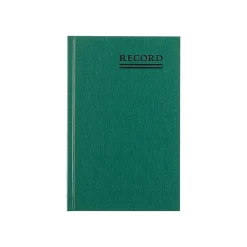 Rediform Emerald Series Record Book, 6.25"W x 9.63"H, Green, 100 Sheets/Book (56521)