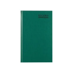 Rediform Emerald Series Record Book, 7.25"W x 12.25"H, Green, 150 Sheets/Book (56131)
