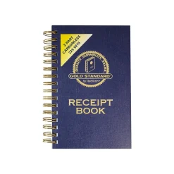 Rediform Gold Standard 2-Part Carbonless Receipts Book, 5"L x 2.75"W, 225 Forms/Book (8L829)