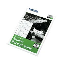 Rediform Money 3-Part Carbonless Receipt Book, 2.75" x 6.88", 200/Pack (S1657NCL)