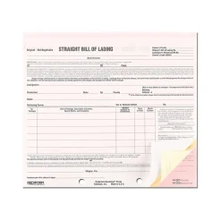 Rediform Snap-A-Way 3-Part Carbonless Bill of Lading, 7"L x 8.5"W, 250 Sets/Book (44301)