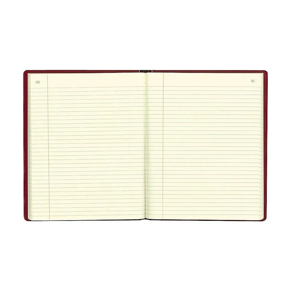 Rediform Vinyl Series Record Book, 8.38" x 10.38", Red, 150 Sheets/Book (57231)