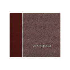 Rediform Visitor Book, 9.88" x 8.5", Burgundy, 64 Sheets/Book (57-803)