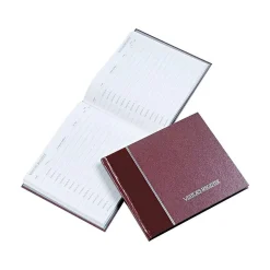 Rediform Visitor Book, 9.88" x 8.5", Burgundy, 64 Sheets/Book (57-803)
