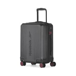 Reebok 21.25" Hardside Carry-On Suitcase, 8-Wheeled Spinner, TSA Checkpoint Friendly, Black (HLG4420RB-BLACK)