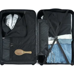 Reebok 2-Piece Hardside Spinner Carry-On Luggage Set, TSA Checkpoint Friendly, Black (HLG2102RB-BLACK)