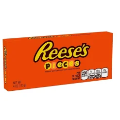 Reese's Pieces Peanut Butter Milk Chocolate Pieces, 4 oz., 12/Carton (HEC11470)