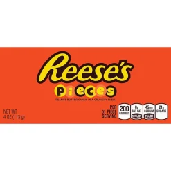 Reese's Pieces Peanut Butter Milk Chocolate Pieces, 4 oz., 12/Carton (HEC11470)