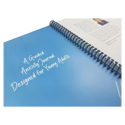 RE-FOCUS THE CREATIVE OFFICE Young Adult Guided Anxiety Journal, 6" x 8", Blue (70003)