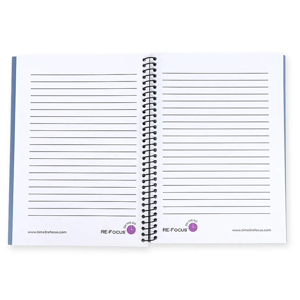 RE-FOCUS THE CREATIVE OFFICE on the GO Notepad, College Ruled, Black, 142 Sheets/Pad (88001)