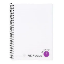 RE-FOCUS THE CREATIVE OFFICE on the GO Notepad, 6" x 8", College Ruled, White, 142 Sheets/Pad (88002)