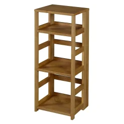 Regency Flip Flop 34" High Square Folding Bookcase- Medium Oak (FFSQ3412MO)