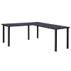 Regency Kee 72" L-Desk with 42" Return, Grey/Black