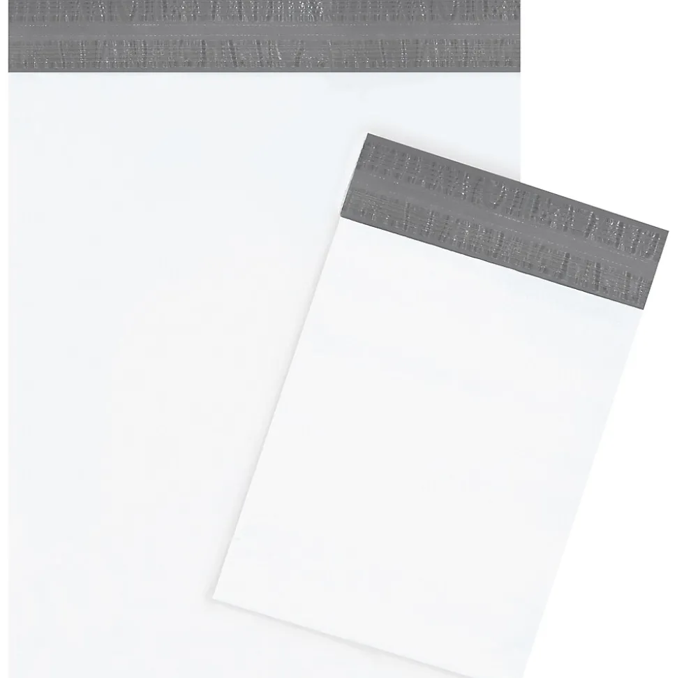 Returnable Poly Mailers, White, 12" x 15-1/2", 100/Case