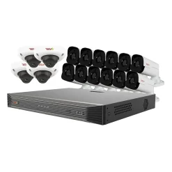 REVO America Ultra HD Audio Capable 16 Channel 8 TB NVR Surveillance System with 16 Cameras (RU16D4GB12GA-8T)