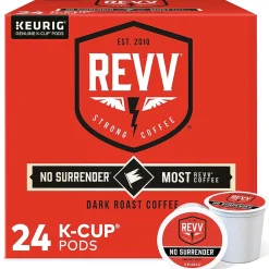 Revv Coffee No Surrender Coffee Keurig® K-Cup® Pods, Dark Roast, 24/Box (6873)