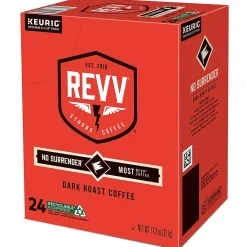Revv Coffee No Surrender Coffee Keurig® K-Cup® Pods, Dark Roast, 24/Box (6873)