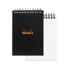 Rhodia Wirebound Notebooks Graph 4 In. X 6 In. Black [Pack Of 5] (5PK-135009)