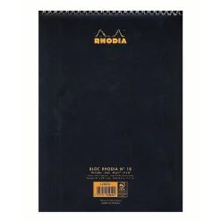 Rhodia Wirebound Notebooks Ruled 8 1/4 In. X 12 1/2 In. Black (185019)