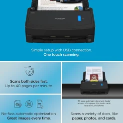 RICOH ScanSnap IX1400 PA03820-B235 Duplex Document Scanner, Black