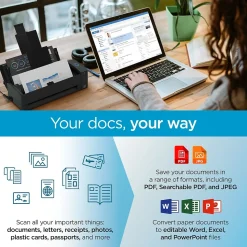 RICOH ScanSnap IX1300 Wireless Duplex Document Scanner, White (PA03805-B005)