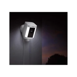 Ring Spotlight WiFi Indoor/Outdoor Cam, Wired (Plug-In), White (8SH1P7-WEN0)
