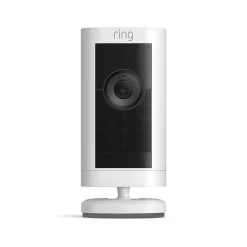 Ring Stick Up Cam Pro Battery Indoor/Outdoor HDR Security Camera, White (B09CKN55DW)