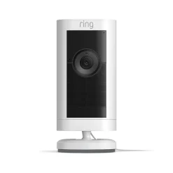 Ring Stick Up Cam Pro Plug In Indoor/Outdoor HDR Security Camera, White (B09CKN2D4S)