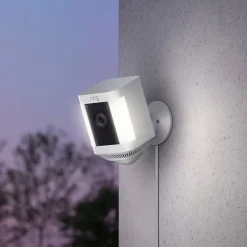 Ring Spotlight Cam Plus Outdoor Wireless Security Camera, White (B09J1TB7TB)