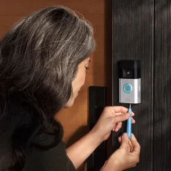 Ring WiFi Wireless Battery Doorbell Pro, Satin Nickel (B0B2BY4ZG7)