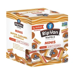Rip Van Minis Dutch Caramel & Vanilla Wafels, 0.28 oz., 32 Packs/Box (8916)