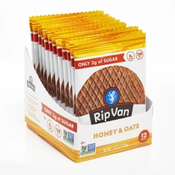 Rip Van Wafels Honey and Oats Stroopwafels, 1.16 oz., 12 Packs/Box, 12/Box (RVW00336)