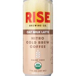 RISE Brewing Co. Oat Milk Latte Nitro Cold Brew Coffee, 7 oz., 12/Carton (FG-SS-005-007-012)