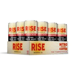 RISE Brewing Co. Original Black Nitro Cold Brew Coffee, 7 oz., 12/Carton (FG-SS-001-007-012)