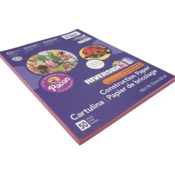 Riverside 3D 9" x 12" Construction Paper, Pink, 50 Sheets (P103591)