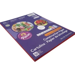 Riverside 3D 9" x 12" Construction Paper, Holiday Red, 50 Sheets (P103442)