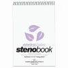 Roaring Spring Enviroshades Steno Notebook, 6" x 9", 80 Sheets/Pad, Gregg Ruled, Recycled Orchid Paper, 4 Bks/Pk (12264)