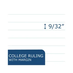 Roaring Spring Paper Products 1-Subject Notebooks, 9" x 11", College Ruled, 100 Sheets (11096)